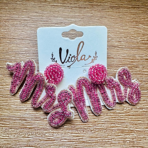 Mrs. Beaded Earrings NWT - Picture 3 of 11